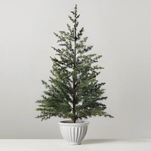 Hearth & Hand with Magnolia Faux‎ Spruce Tree in Fluted Porch Pot NEW WITH TAG